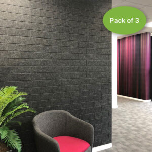 Allsfar Tex Brick V Acoustic Textured Panels 12mm Felt 1200 x 800mm Pack of 3
