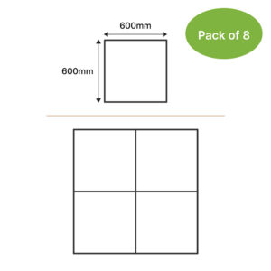 Allsfar Tex Square Acoustic Textured Panels 600 x 600mm Pack of 8