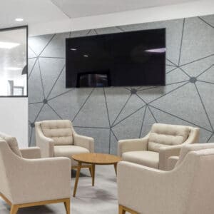 Allsfar Ora V Dual with Camira Sonus Fabric Acoustic Wall Covering 2400 x 1200 x 12mm