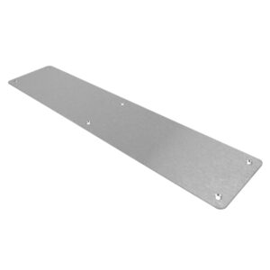 Satin Stainless Steel Push Plate (Radiused Corner) - 76mm Wide