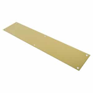 Polished Brass Push Plate (Square Corner) - 76mm Wide
