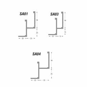 Type SA Suspended Ceiling to Plasterboard Shadowline Perimter Trim 3m White RAL9010