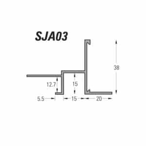Type SJA03 Plasterboard to Suspended Ceiling Shadow Gap Junction Trim 3m White RAL9010