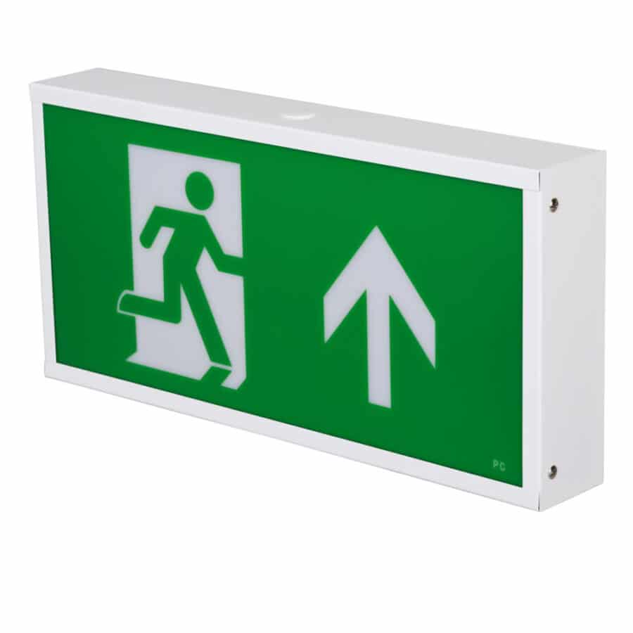 Exit Shop Box 5W LED Emergency Maintained Exit Box Arrow Up Legend Emergency Lighting ...