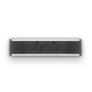 Metalicon Powerlink Power Module (No Cable) 2 Socket Desktop Power & Cable Management
