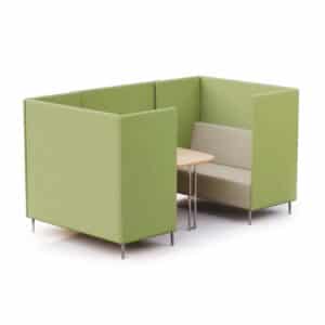 Kubik 6 Person Meeting Booth with Table Booths & Workstations 2570 x 1910 x 1370mm