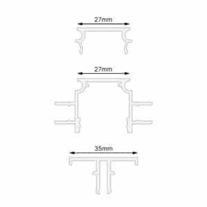 Mullion Post Kit Glass Partitioning Trims 50.8 x 3.0mm