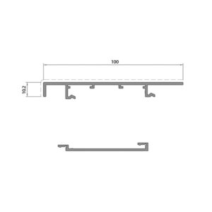 Clip on Skirting Kit (Includes Brackets) Banded Glass Partitioning Trims 100mm
