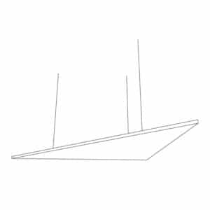 Allsfar Aurora Right Angle Triangle Canopies & Rafts 1200 x 1200mm