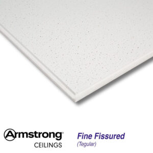 Zentia-Armstrong Fine Fissured Tegular (BP9122M) 600 x 600mm Reveal Edge (24mm Grid) Ceiling Tiles