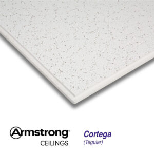 Zentia-Armstrong Cortega Tegular (BP9105M) 600 x 600mm Reveal Edge (24mm Grid) Ceiling Tiles