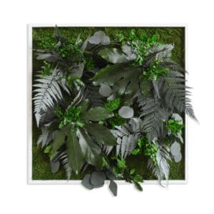 Style Green Framed Preserved Jungle Plant Design Preserved Plant Picture 80x80cm