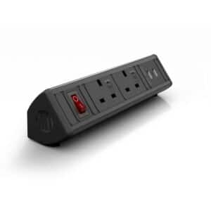 Metalicon Boost 2 Socket, 2 USB-A, Desktop Power & Cable Management