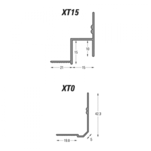 Type XT Metal Ceiling to Plasterboard Wall Ceiling Shadow Gap Detail Trim 3m White RAL9010