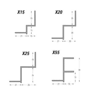 Type X Plasterboard Ceiling Shadow Gap Edge Detail Trim 3m White RAL9010
