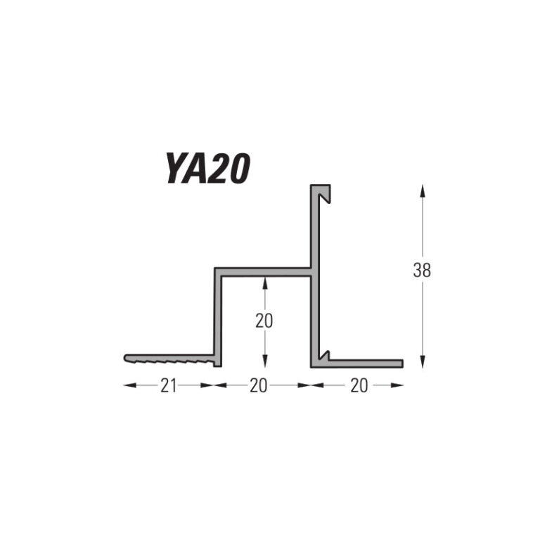 Type YA Mineral Fibre to Metal Suspended Ceiling Trim 3m White RAL9010