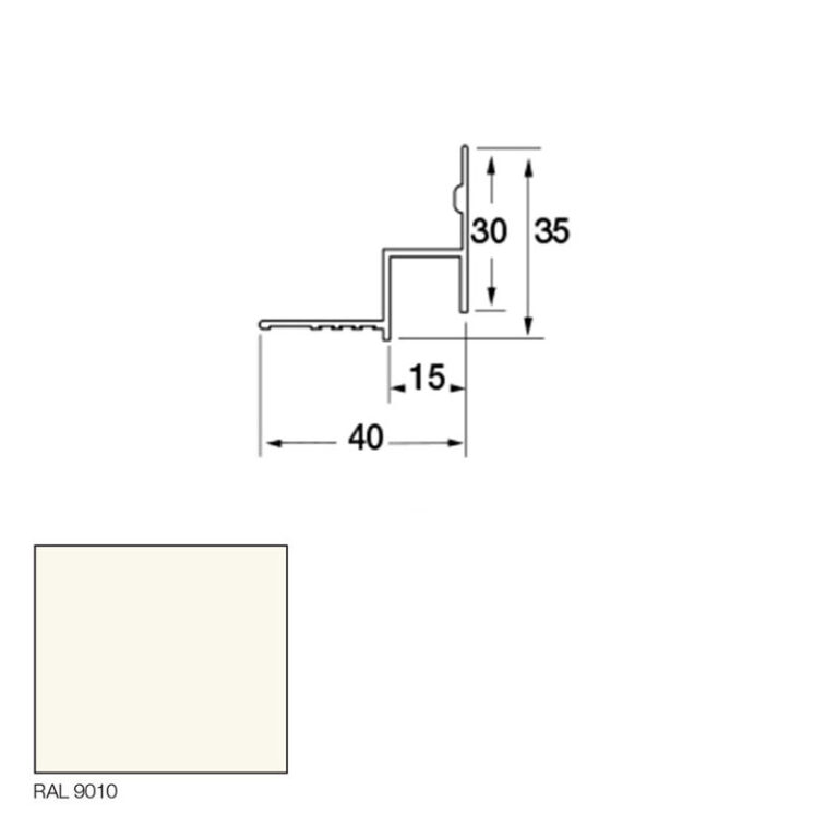 Zentia-Armstrong Axiom Transition Shadowline for T Clip (Full Tiles) BPT3270