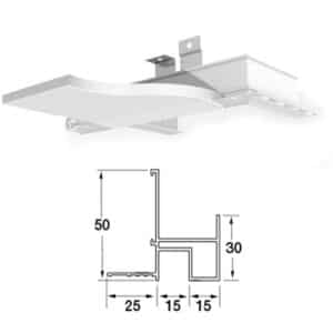 Zentia-Armstrong Axiom Transition Shadowline for B-H 300 (Full Tiles) BP3276