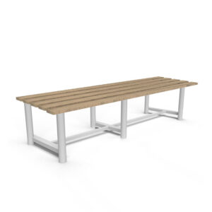 Free Standing Bench With Pockets SGL Powder Coated Steel Frame 900mm Long