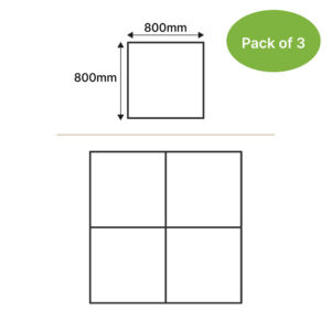 Allsfar Tex Squares Acoustic Textured Panels 800 x 800mm Pack of 3