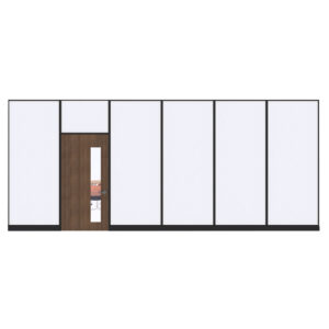 Straight 6m Solid Run 1 Door H50 Bundle - Walnut