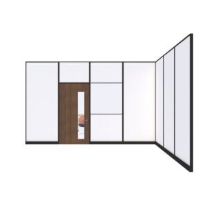 L Shape 4m Run Window & Door H50 Bundle - Walnut