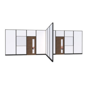 T Shape 6m Run 2 x Windows & Doors H50 Bundle - Walnut